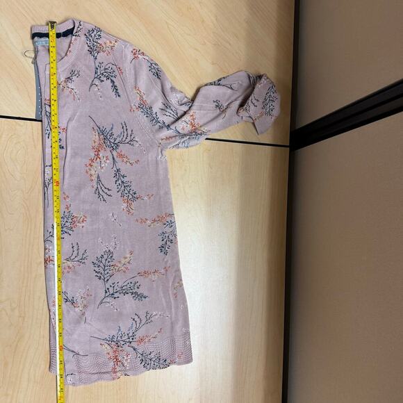 NWT Daniel Rainn Floral Knit Open Front Long Sleeve Cardigan Pink Women Size M - Picture 11 of 12